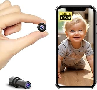 Smallest Wireless WiFi Camera,Spy Cameras,World Tiniest Camera,HD1080P Video Recorder Live Feed,Bullet Cameras,Tiny Portable Cameras,Baby Monitor with Night Vision Detection,Cloud Storage,Loop Record