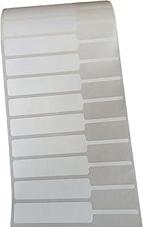 100mm X 15mm Jewellery Label Tag, Fully Self Adhesive, Printable 65mm, Glossy Polyester Barcode Price Stickers, 5 Rolls of 2000 Labels (5)