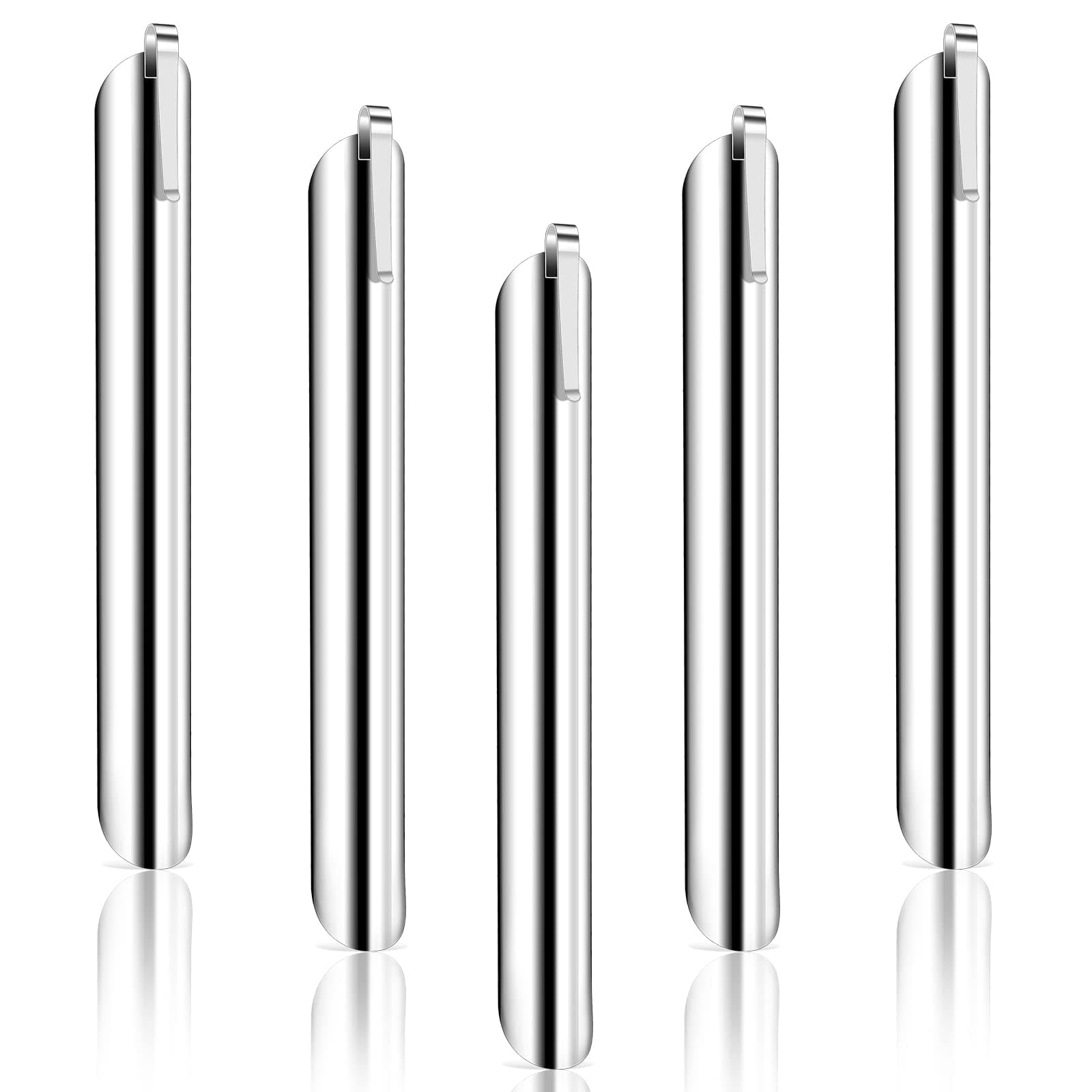 Crumb Sweeper, Restaurant Crumbers for Servers, Crumb Sweeper for Tablecloth with Storage Clip Holder, Stainless Steel Crumb Scraper, Table Crumber tool for Waiters, Waitresses and Servers (5 PACK)