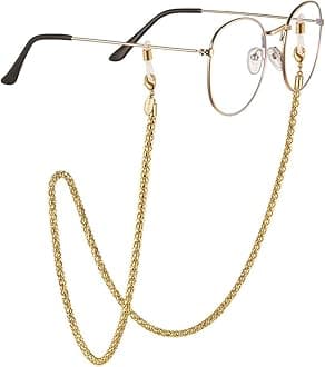 AllenCOCO 18K Gold Plated Sunglasses Chain with Reading Glasses Strap for Women