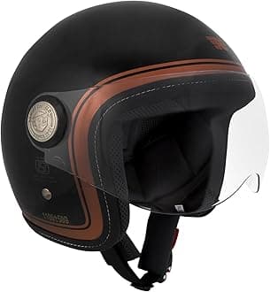 Royal Enfield J1B Chopper Helmet Black (L) 60 CM