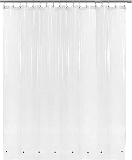 Barossa Design Extra Wide Shower Curtain Liner 108" x 72" with 8 Magnets - Waterproof PEVA Shower Liner for Bathroom, PVC Free, Metal Grommets - Clear, 108X72