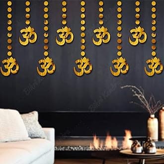 Bikri Kendra - Om 10 Dot 100 Golden (Pack of 110) Decorative Mirror Stickers ...
