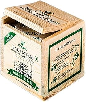 Badamtam Darjeeling Tea - 100 gm| 100% Organic and Natural Premium Whole Leaf | Single Estate | Black Tea | Peach Flavoury | Sweet Lasting Aftertaste