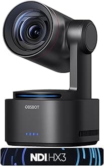 OBSBOT Tail 2 PTZR Camera NDI Equipped with AI 4K@60FPS 12X Hybrid Zoom Dual Native ISO 3-Axis Gimbal Auto Composition Adjustment Professional Live Distribution Video Production NDI FreeD RTMP RTSP