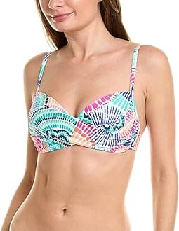 La Blanca Womens Over The Shoulder Wrap Bikini Swimsuit Top