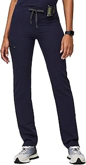 FIGSFIGS YOLA Skinny Scrub Pants for Women — Moisture-Wicking Medical Scrub Pants