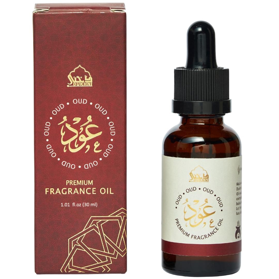 Oud Diffuser Oil by Dukhni | 30ml Arabic Essential Oil for Diffuser & Humidifier | Premium Oudh Fragrance I Relaxing Aromatherapy for Home | Long-Lasting Scent