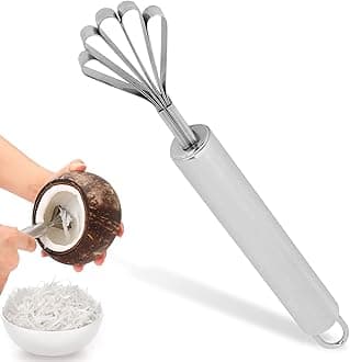 Stainless Steel Coconut Scraper,Coconut Meat Removal Coconut Slicer Five-Jaw Coconut Grater Slicer Coconut Meat Removal Kitchen Tool Coconut Planer for Carrot Potato Vegetable Fruit Seed Remover