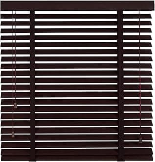 2" Slats Wooden Venetian Blinds for Windows 20" 28" 32" 36" 40" 48" 56" 64" 66" 70'' Windows Blinds for Bedroom Bathroom Living Room, Cordless Privacy Venetian Shades(Black)