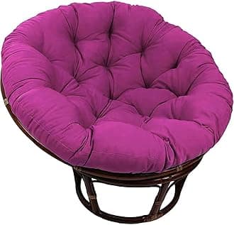 Large Round Papasan Chair Cushion, Thick Outdoor Rocking Chair Cushion, Rattan Hanging Basket Cushion, Egg Nest Replacement Pad(Purple,90 * 90cm)