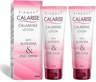 ELEGANT CALARISE Calamine Lotion With Aloevera & Zinc Oxide 100ml (Pack of 2) For Skin Soothing and Rashes (Pack Of 2)