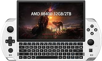 GPDWin 4 2024, Portable Handheld Game Console 6" Touchscreen 1920X1080 Mini Laptop UMPC Win 11 CPU AMD Ryzen 7 8840U 32GB LPDDR5 RAM/2TB M.2 NVMe 2280 SSD (White)
