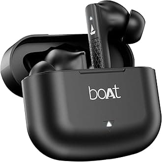 Boat Airdopes 91, 45HRS Battery, 50ms Low Latency, ENx Tech, Fast Charge, IPX4, IWP Tech, v5.3 Bluetooth Earbuds, TWS Ear Buds Wireless Earphones with mic (Active Black)