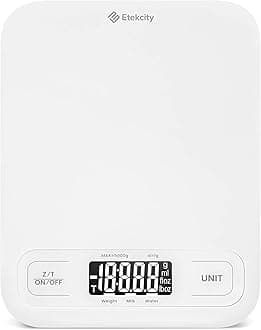 Etekcity Food Kitchen Scale, Digital Mechanical Weighing, Grams and Ounces for Weight Loss, Baking, Cooking, White