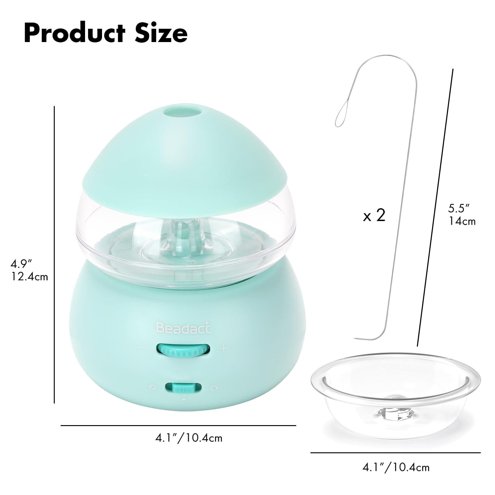 Electric Bead Spinner, 2-in-1 Clay Bead Spinner with 2 Beading Needles for Bracelets Necklace Jewelry Making, Craft Gift for Girls