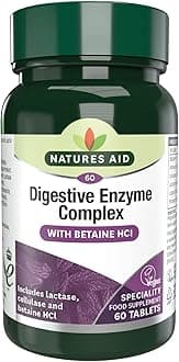 Digestive Enzyme Complex – Supports Digestion, Bloating & Discomfort Relief and Nutrient Absorption – Betaine HCl - Vegan, Vegetarian, Non-GMO – 60 Tablets