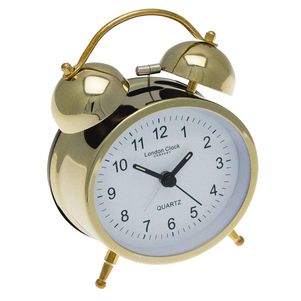 Twin Bell Table Clock Finish: Gold
