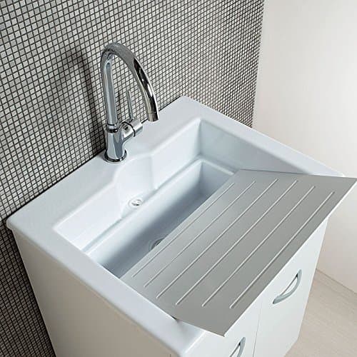 Zeus laundry unit with sink in ABS double use 60x50