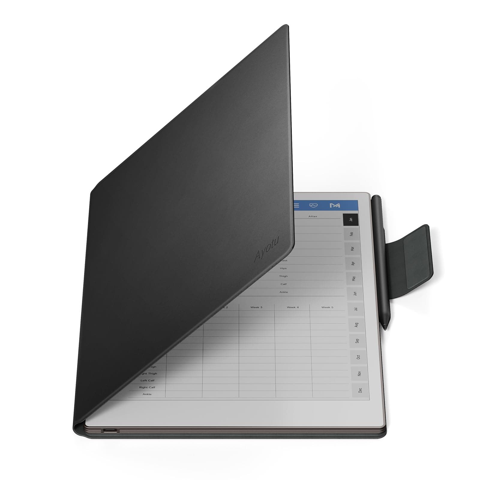 Case for Remarkable Paper Pro, Premium PU Leather Book Folio with Pen-Buckle, Smart Magnetic Cover for Remarkable Paper Pro 11.8" Color Tablet Only, Bundle with Premium Membership (Black)