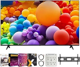LG 50UT7570PUB 50-Inch UT75 Series LED Smart TV 4K (2024) Bundle with Deco Mount 37"-100" TV Wall Mount + Tech Smart USA Premiere Movies Streaming +6-Outlet Surge Adapter & More