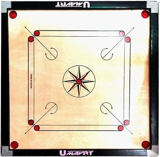 UMAVRT Drop-Dead Gorgeous 32 Inch Beautiful Carom Board and Coins & Striker & Powder