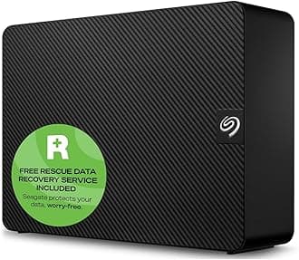 Seagate Expansion 22TB External Hard Drive HDD - USB 3.0, with Rescue Data Recovery Services (STKP22000400)
