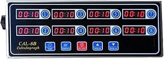 S-TROUBLE 8 Channel Digital Kitchen Timer Cooking Timer Reminder Commercial Burger Bakery Restaurant Clock Loud Alarm Stainless Steel LED Display Calculagraph Timer