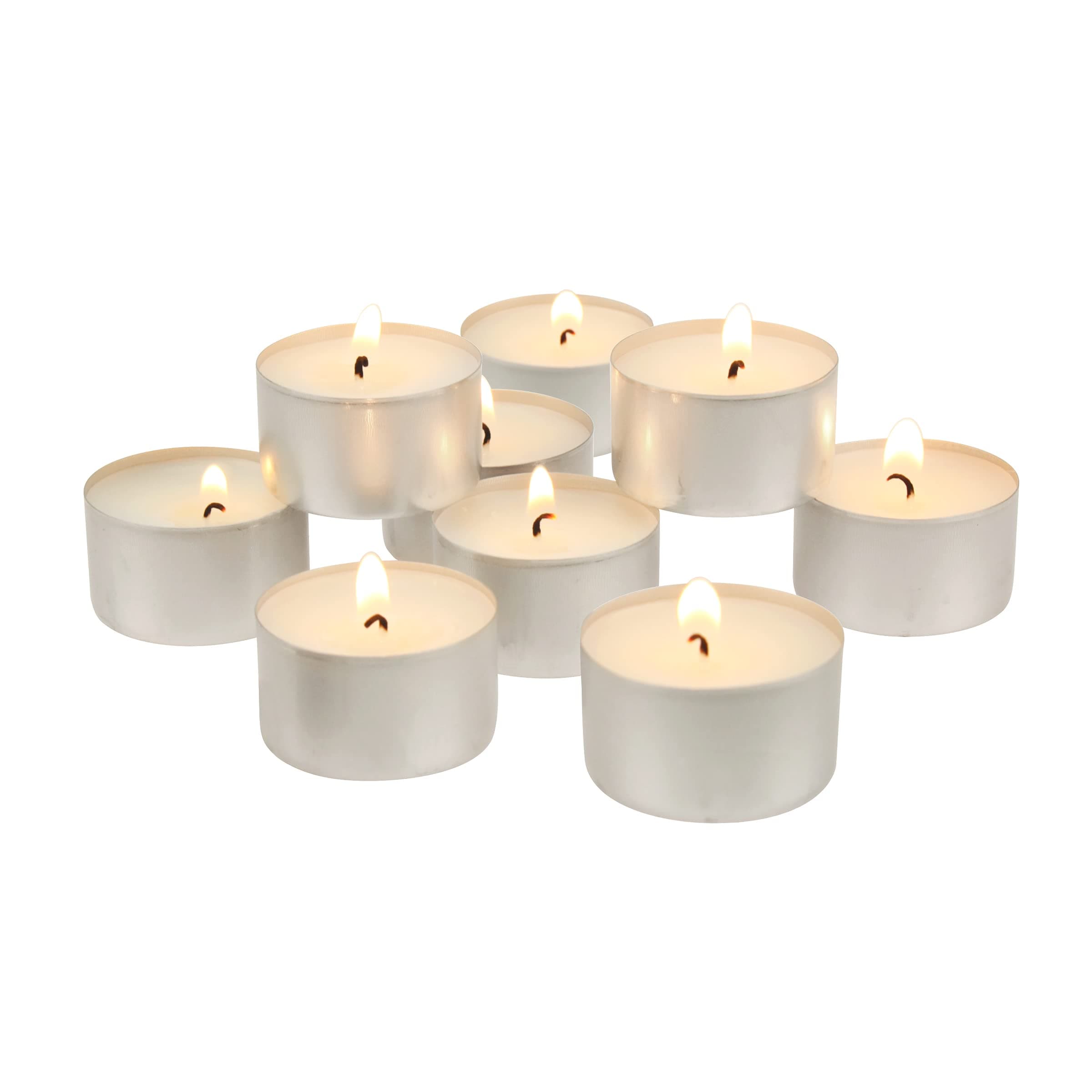 100 Pack Unscented 6-7 Hour Tea Light Candles