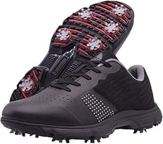 THESTRON Men Golf Shoes Professional Waterproof Spikes Golf Sport Sneakers