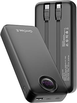 GrnOas.E Portable Charger 20000mAh，22.5W Fast Charging Power Bank, Cell Phone Replacement Battery with 5 Output 2 Input for iPhone 16/15 Plus/15 Pro Pro Max,Samsung Galaxy,and More,Pearl Black
