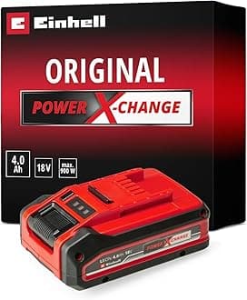 18V 4.0Ah Plus Lithium-Ion Battery Power X-Change 2nd Generation, Extra Power For Intensive Operation, Universally Compatible With All Einhell PXC Power Tools And Garden Machines