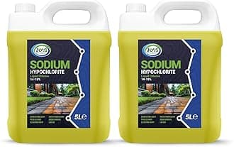 Jovs Sodium Hypochlorite 14-15% 10 Litre (2 x 5L) – Brick, Driveway & Patio Cleaner - Stain Removal | Bleaching Agent | Odour Removal