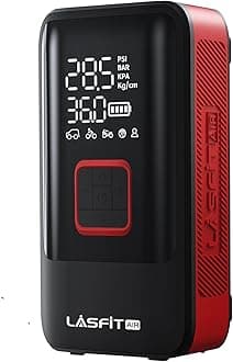 LAP-TK1 Tire Inflator Portable Air Compressor [Fit Pickup Truck & Large SUVs] 150PSI Tire Inflator 12000mAH Battery Operated Air Pump for Car Tires with Digital Pressure Gauge, Smart Auto Stop