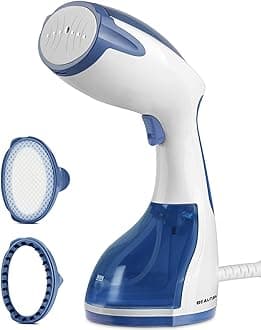 BEAUTURAL Clothes Steamer, Portable Handheld Steamer, Garment Fabric Wrinkles Remover, 30-Second Fast Heat-up, Auto-Off, Large Detachable Water Tank, Dark Blue