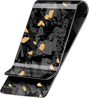 Carbon-Fiber-Money-Clip-for-Men, Minimalist-Money-Holder for Cash, High Elastic Carbon-Fiber-Wallet, Slim and Durable