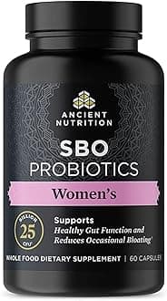 Probiotics for Women with Ashwagandha , SBO Probiotics Women's 60ct, Digestive and Immune Support, Bloating Relief for Women, Gluten Free, Superfoods Blend, 25 Billion CFUs*