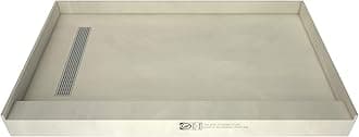 Tile Redi USA T3672L-SCDNPVZ Redi Trench Shower Pan, 72" W x 36" D, Polished Chrome