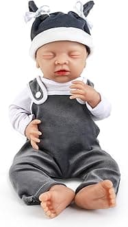 IVITA 10 inch Full Body Silicone Babies Doll Not Vinyl Dolls Anatomically Correct Lifelike Newborn Silicone Baby Dolls Stress Relief Anti-Stress Toys for Kids & Toddlers Child Gifts - Boy