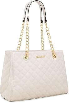 Montana West MEDIUM Tote Bag for Women Quilted Chain Handbags Shoulder Purse