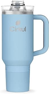 Cirkul 40oz. Raindrop Stainless Steel Tumbler with Handle, All-Day StrawSip™, Double-Wall Insulated