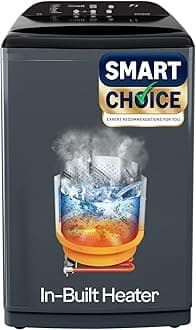 Smart Choice 10 Kg 5 Star, AI Tech, Inbuilt Heater, Fills Tub at ~0 Water Pressure, Steel Drum Fully Automatic Top Load Washing Machine (WTEON ADA 10 5.0 FEFH GLGR, Glacial Grey)