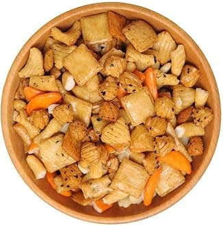 NY SPICE SHOP Oriental Rice Crackers – 1 Pound (16 oz) Oriental Rice Cracker Mix – Japanese Rice Crackers – Oriental Snack Mix – Party Rice Cracker
