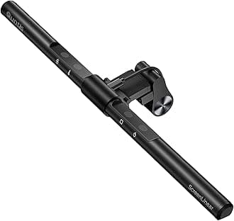 Computer Monitor Lamp Auto-Dimming, 40CM Screen Monitor Light Bar for Eye Caring, e-Reading LED Task Lamp with Stepless Adjustment, Touch Control No Screen Glare Space Saving Home Office Lamp