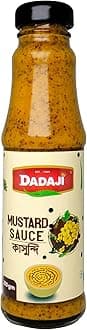 Dadaji Bengal Mustard Kasundi Sauce 200g | Authentic Bengali Kasundi Dip | Traditional Vegan Indian Condiment | Spicy Tangy Mustard Paste | Premium Glass Bottle Pack | Ideal with Fish Fry, Snacks, Sandwiches & Rolls