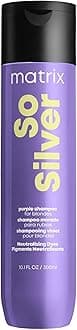 So Silver Purple Shampoo - Neutralizes Yellow Tones, Color Depositing, Brightening & Toning, For Color Treated, Blonde, Grey, White and Platinum Hair, Vegan