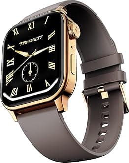 Fire-Boltt Rise Smart Watch 1.85″ HD Display with Bluetooth Calling, AI Voice Assistant, Rotating Crown, SpO2 & Heart Rate Monitor, 120+ Sports Modes, Smart Watch for Men & Women - Cinnamon Slate