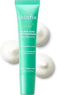 Skinfix Acne+ 2% BHA Acne Spot Treatment: Clinical-Strength, Rapid-Acting Acne Treatment that Reduces Blemish Size and Redness, Plus Prevents New Acne Pimples from Forming, 0.5 oz