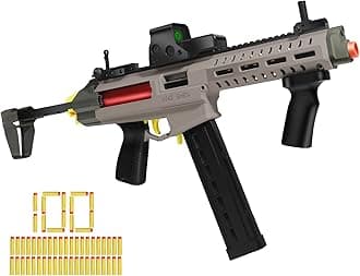 Toy Gun for Boys 8-12, Soft Bullet Toys Gun, Toy Foam Blasters & Guns with 100 Bullets, Foam Dart Gun Shooting Game Educational Model Birthday Xmas Gifts for Kids, Teens, Adults 8+