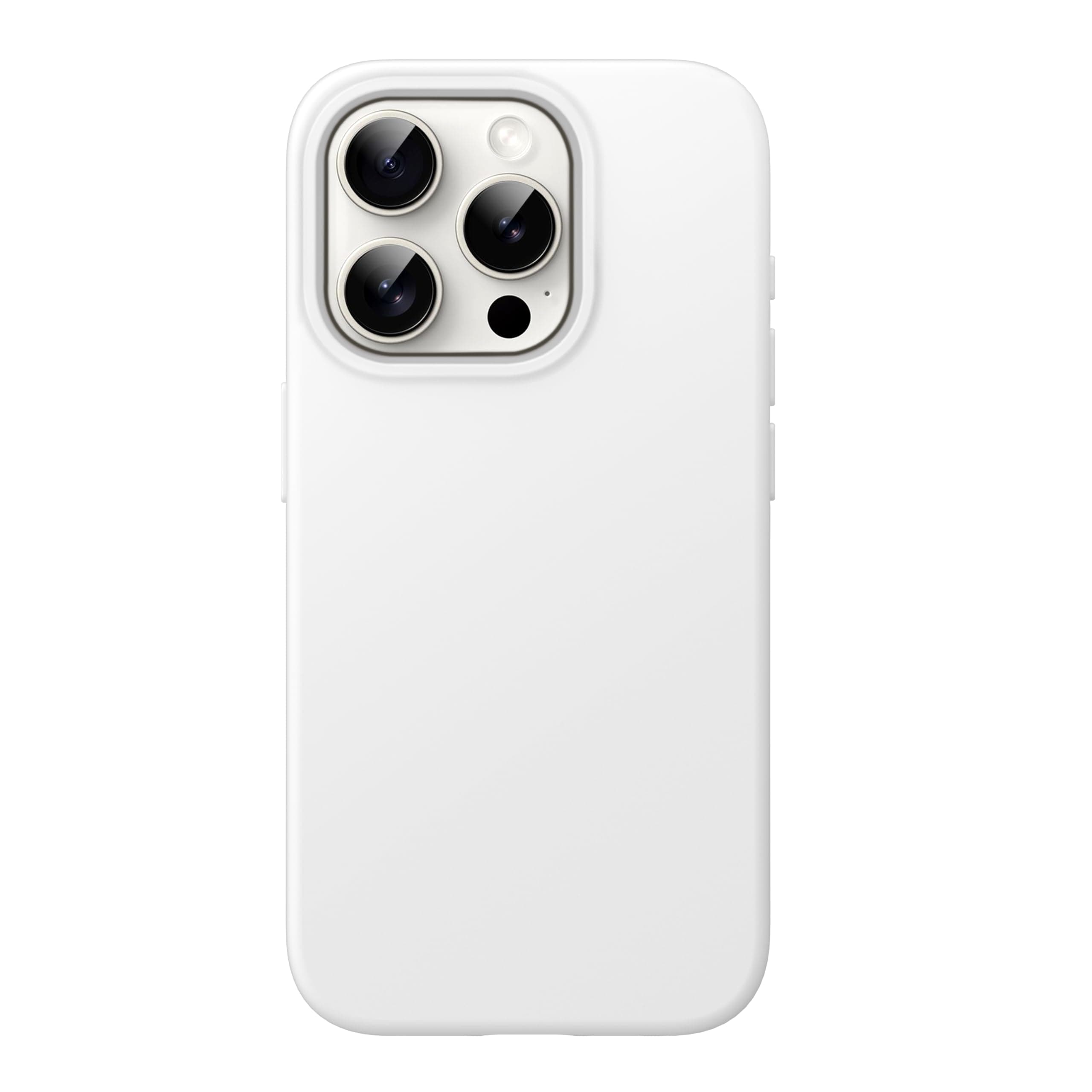 Silicone Case for iPhone 15 Pro 6.1-Inch, Silky-Soft Touch Full-Body Protective Phone Case, Shockproof Cover (White)